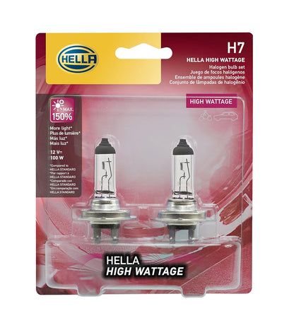 HELLA H7 Focos Halógenos para Auto - High Wattage - 100W - Doble ampolla