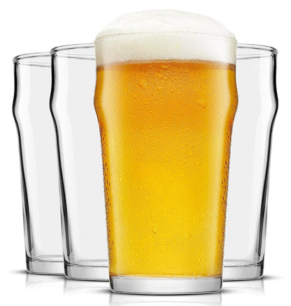 JoyJolt otorgar 19oz Cerveza Pint Juego de 4 vaso para cereza con capacidad en un pub tradicional
