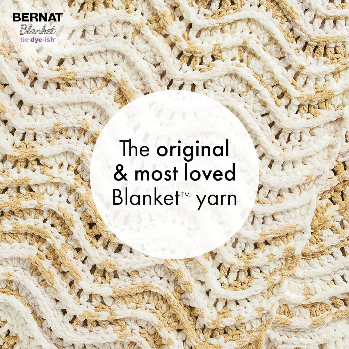 Bernat Blanket Tie Dye-Ish Mossy Hills - 2 paquetes de 10.5 oz/300 g - Poliéster - #6 Super voluminoso - 220 yardas - tela y ganchillo