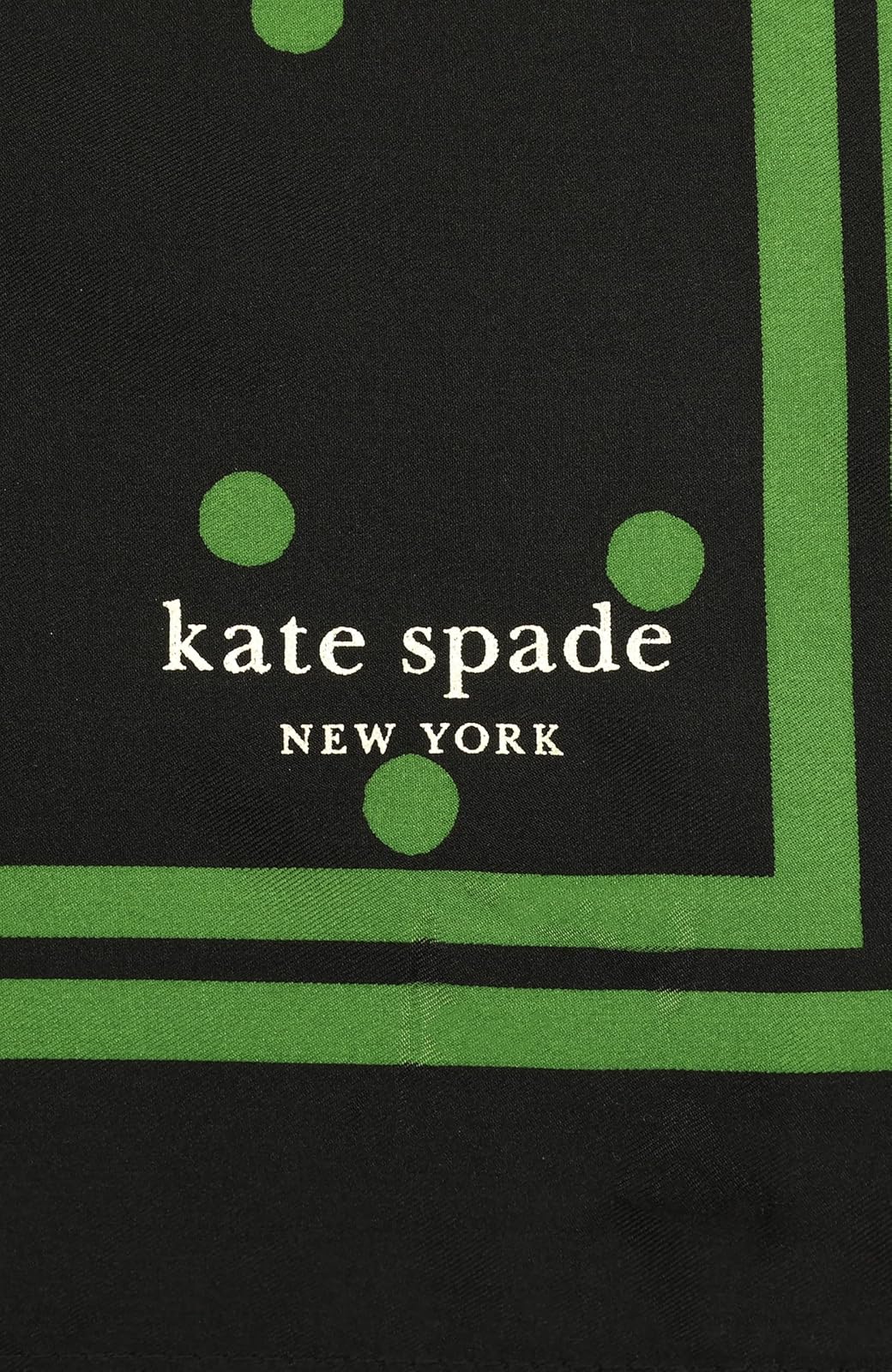 Kate Spade New York - BANDANA DE SEDA, Negro Verde Amargo, Talla única
