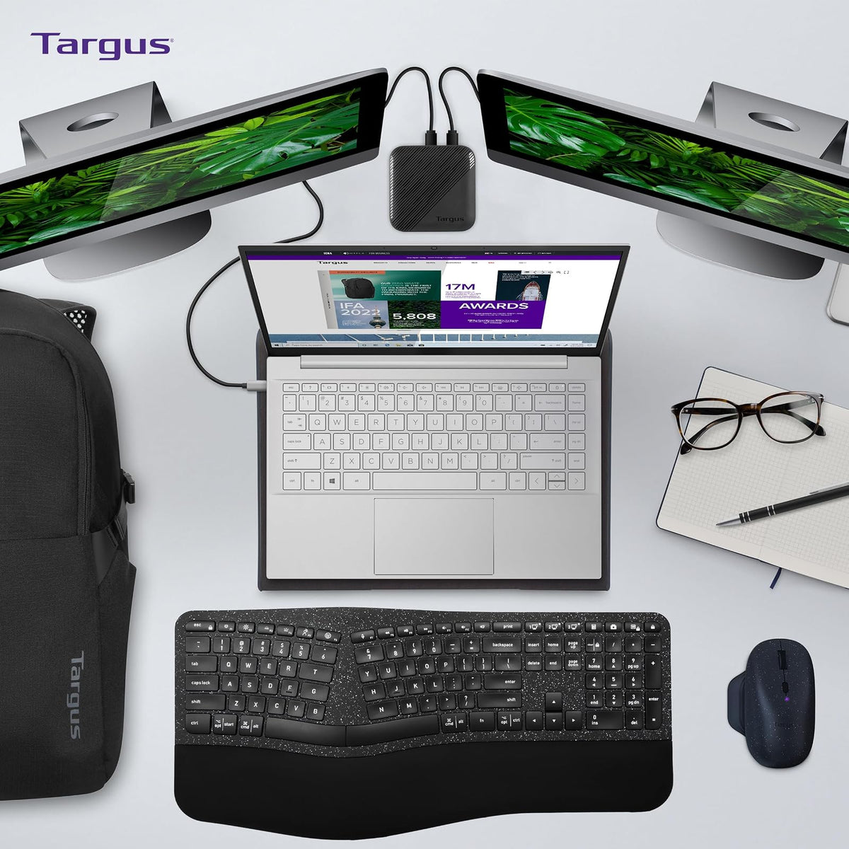 Targus Mouse ERGOFLIP AMB586GL Ecosmart