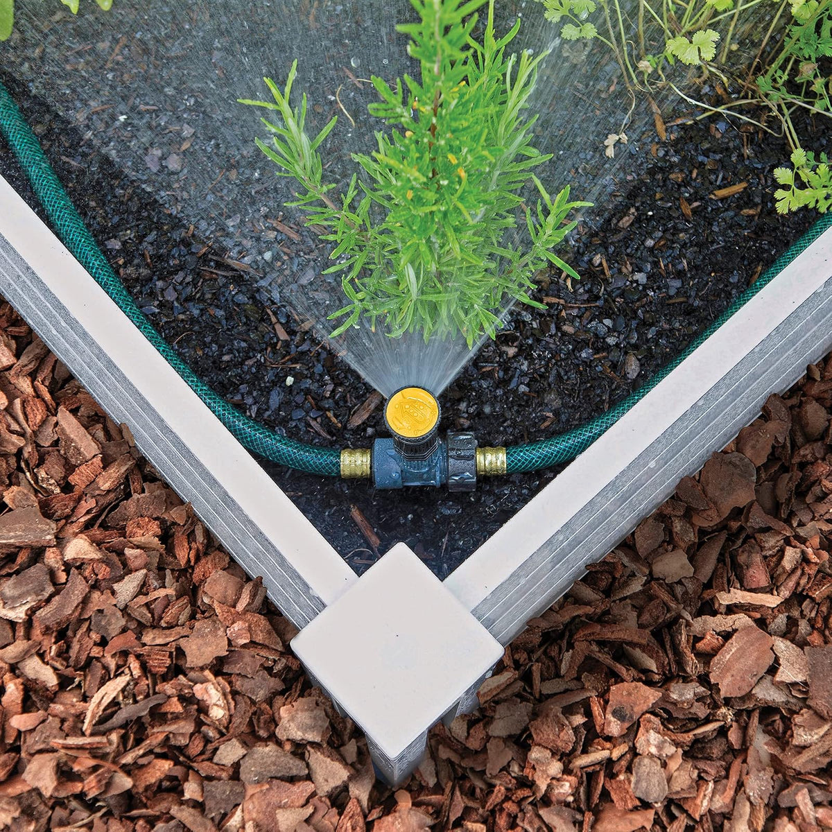 Melnor - Paquete de 3 Rociadores de Púas Multiajustables, Oscilantes, Negro, Gris, Amarillo