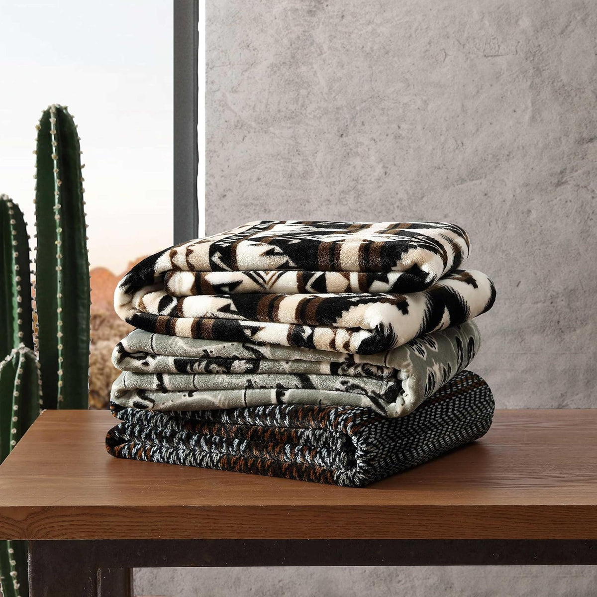 Wrangler - Manta de Forro Polar de Felpa Suave, decoración Occidental para Cama o sofá, Inspirada en Yellowstone, Certificado Oeko-Tex (Jesse Brown, 50 x 60 Pulgadas)