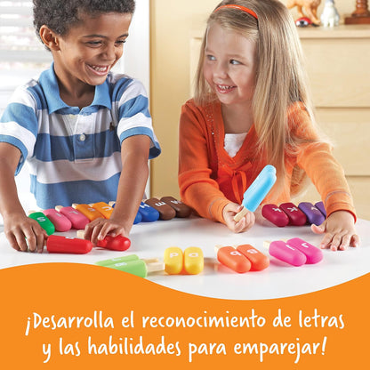 Learning Resources Smart Snacks Alpha Pops -26 Piezas, Edades 2+ Juguetes de Desarrollo Temprano, Abecedario para Niños, Comida de Juguete para Niños