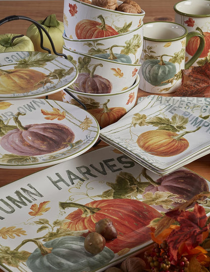 Certified International Autumn Harvest - Juego de 4 tazas de 16 onzas