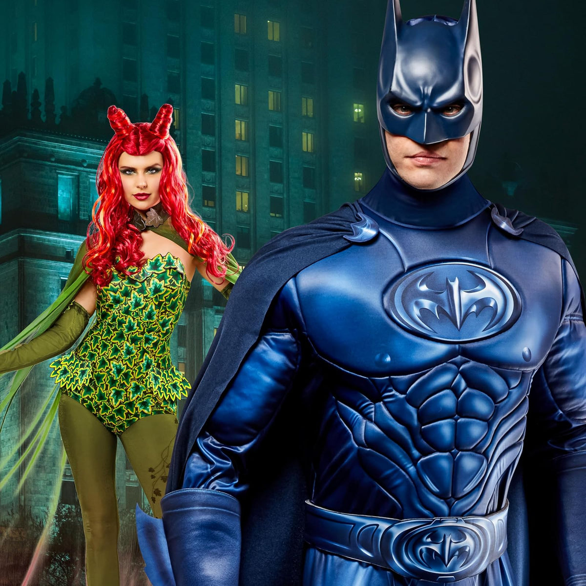 Rubie's Disfraz de Batman Batman y Robin | Talla XL para hombre, overol acolchado, capa extraíble
