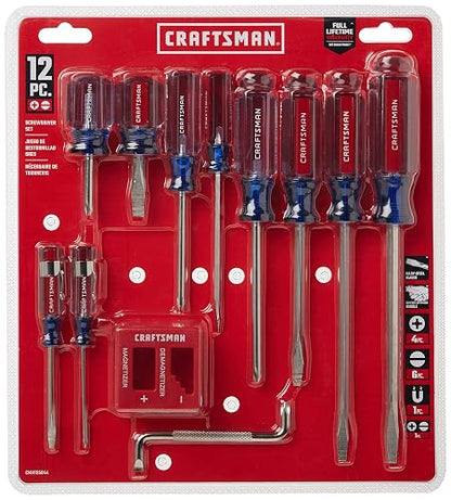 CRAFTSMAN Juego de destornilladores, surtidos, 12 piezas CMHT65044