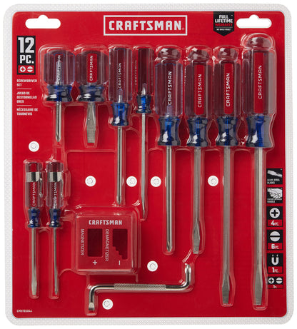 CRAFTSMAN Juego de destornilladores, surtidos, 12 piezas CMHT65044