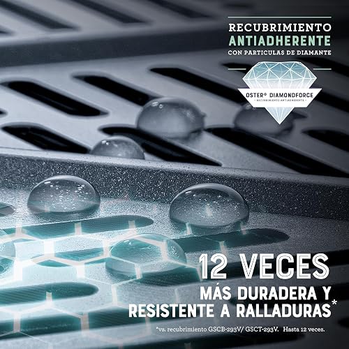 Oster® Freidora de Aire Digital, Recubrimiento Oster® DiamondForce, con Ventana y Luz Interna, 6L de Capacidad, con 10 Programas Automáticos