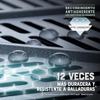 Oster® Freidora de Aire Manual, Recubrimiento Oster® DiamondForce, 4L de Capacidad, con Controles de Tiempo y Temperatura