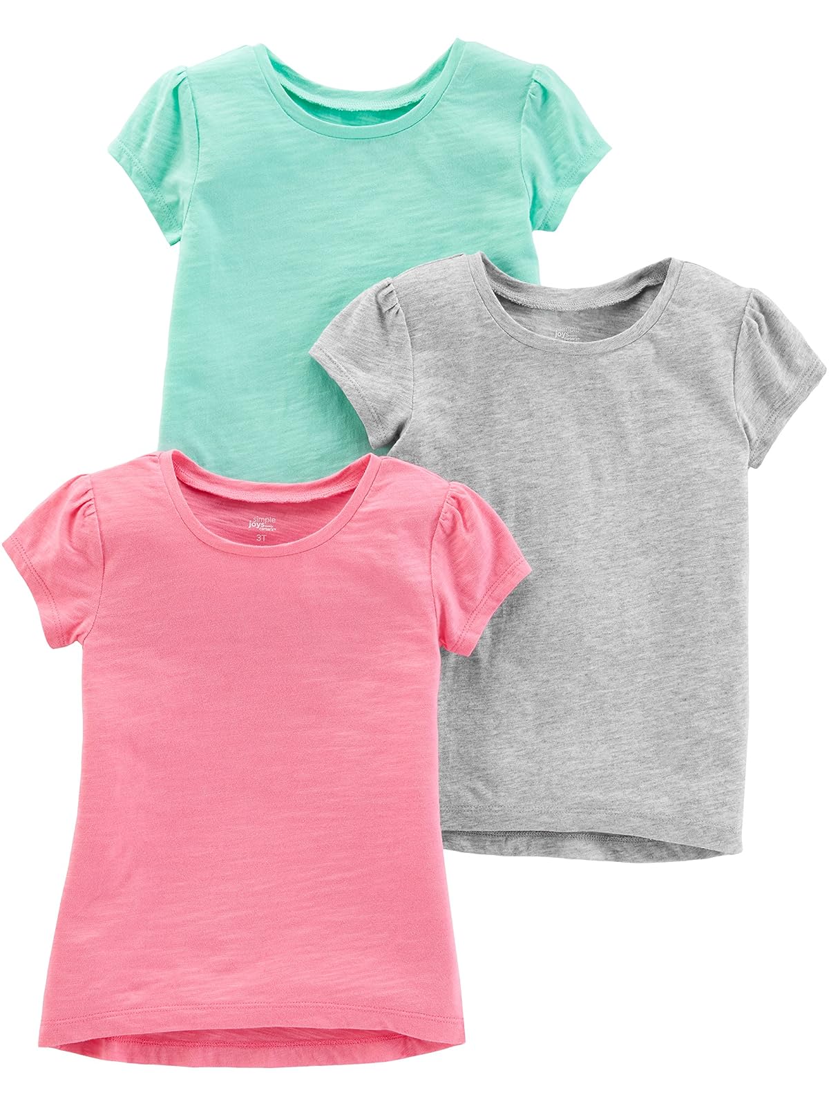 Simple Joys by Carter's Short-Sleeve Shirts and Tops, Pack of 3 CamisaNiñas