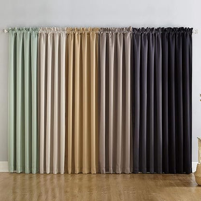 Sun Zero Panel de Cortina de Aros, con Estampado, con Aislamiento térmico, eficiente energéticamente, Piedra, 52" x 84", 1