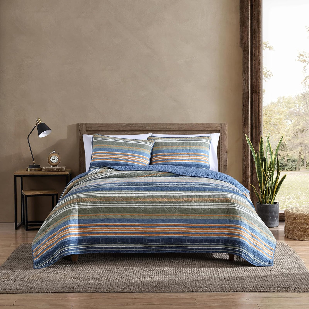 Eddie Bauer Cotton Quilt Set, King, Yakima Valley | Materiales de calidad, tacto suave y cómodo, construcción duradera, fácil cuidado, lavable a máquina