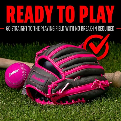 Franklin Sports RTP Youth Teedom Glove + Ball Set - 9.5" Niños + Niña Te-Smitt