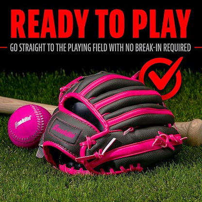Franklin Sports RTP Youth Teedom Glove + Ball Set - 9.5" Niños + Niña Te-Smitt