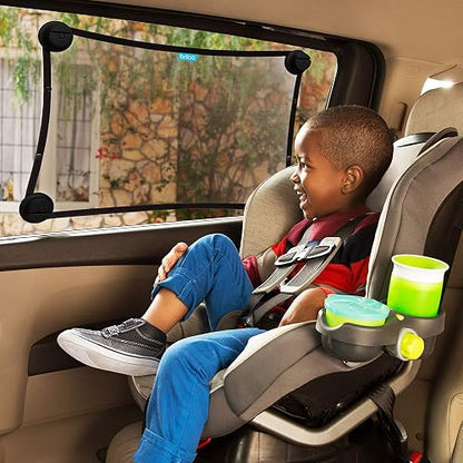Munchkin Brica Stretch to Fit - Parasol para ventana de automóvil, ayuda a bloquear los rayos UVA/UVB, Negro, 1 Unidad (Paquete de 1)