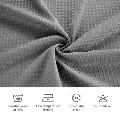 LaCyan 3 en 1 Cortina de Ducha Impermeable y Juego de Forro Transparente con 12 Ganchos para baño Cortinas de Ducha de poliéster Resistente 72 Pulgadas (Gris, 183W*183H)