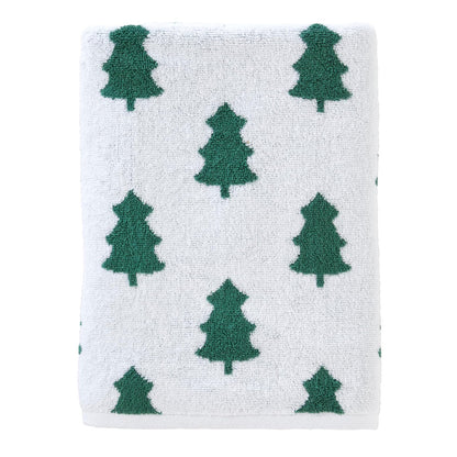 SKL Home - Toalla de baño para otoño/Invierno, Color Verde/Blanco