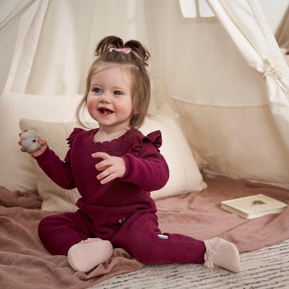 Gerber Sweater Knit Romper Jumpsuit Conjunto de camisetas para bebés y niños pequeños bebés niñas