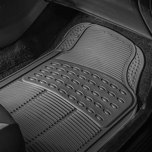FH GROUP F11306GRAY-3ROW Floor Mat (Trimmable Heavy Duty 3 Row SUV All Weather 4pc Full Set - Gray)