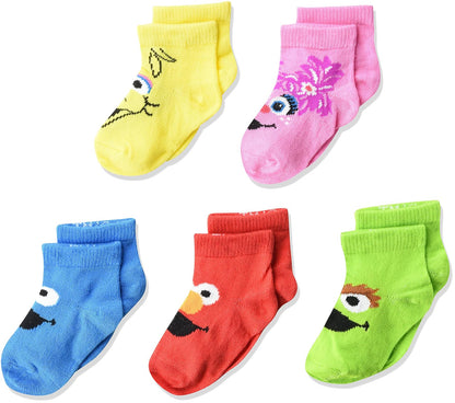 Sesame Street Sesame Street 5 Pack Shorty Socks Calcetines informales bebés unisex