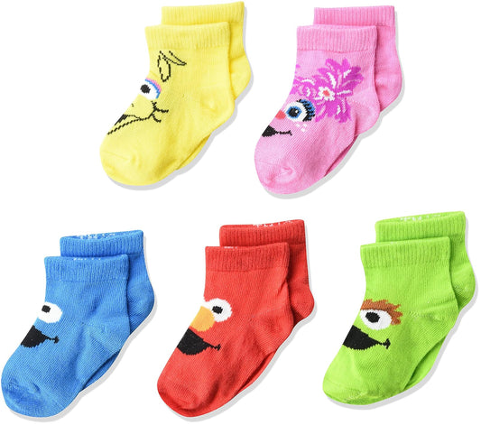 Sesame Street Sesame Street 5 Pack Shorty Socks Calcetines informales bebés unisex