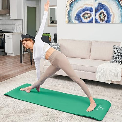 ProsourceFit - Colchoneta extra gruesa para yoga y pilates, 13 mm de grosor y 180,34 cm de largo, con espuma cómoda y correa de transporte