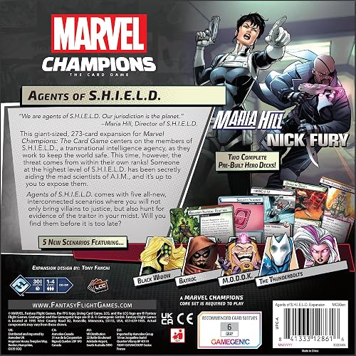 Marvel Champions LCG: Agents of Shield Expansion - Juego de Cartas cooperativas de 1 a 4 Jugadores - 60 Minutos de expansión de Juego - Adolescentes y Adultos Mayores de 12 años - Versión en inglés -