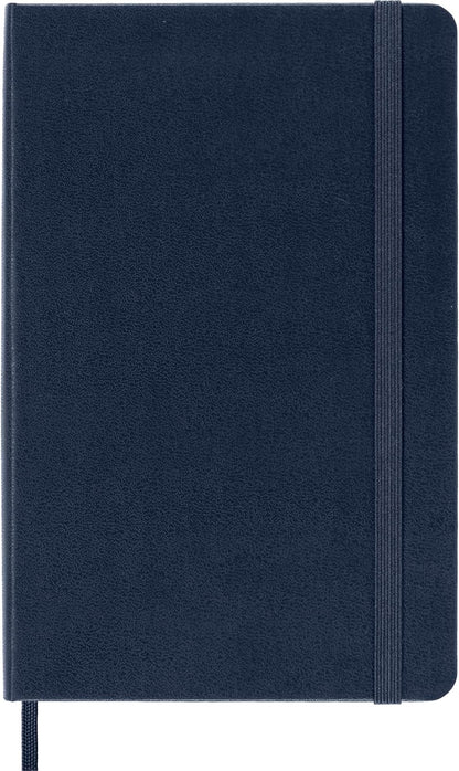 Moleskine - Cuaderno, Mediano, Rayado, Azul Zafiro, Tapa Dura (4,5 X 7)