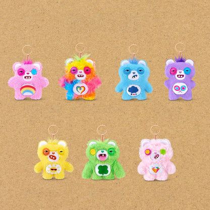 Fuggler Llavero Oso Cariñoso de 12.7 cm de Peluche Coleccionable (Paquete de 6) de ZURU con diseño Divertido y Monstruo Feo con Llavero de Enganche, Perfecto para Bolsos, Mochilas y fanáticos