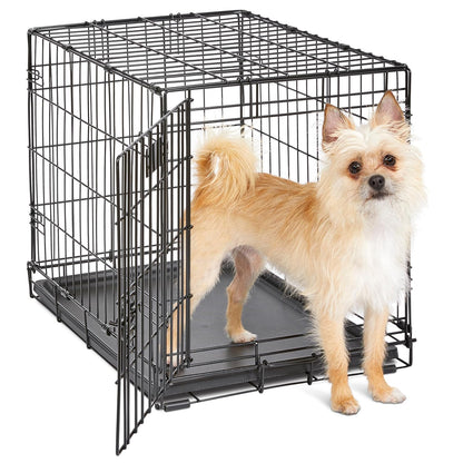 MidWest Homes for Pets Jaula iCrate Plegable para Perro con Panel Divisor - 24-Inch w - Divider - Puerta única