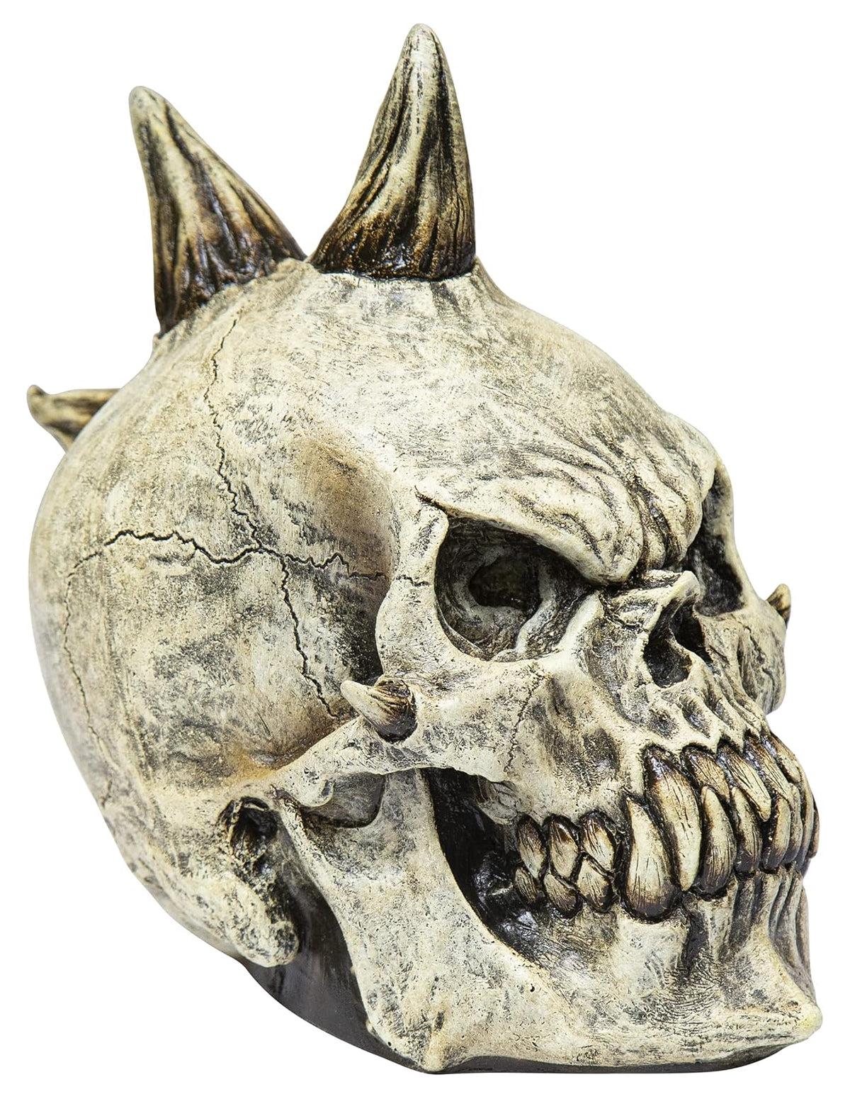 Ghoulish Productions Skull Punk Prop, Artículo Decorativo de Esqueleto Punk, Adorno para Decoración de Halloween de Craneo de la Muerte Ideal para Casa de Terror