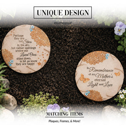 Pavilion Gift Company 19058 Light Your Way - Piedra conmemorativa para jardín, 25,4 cm, diseño de estrellas en el cielo, Cobre