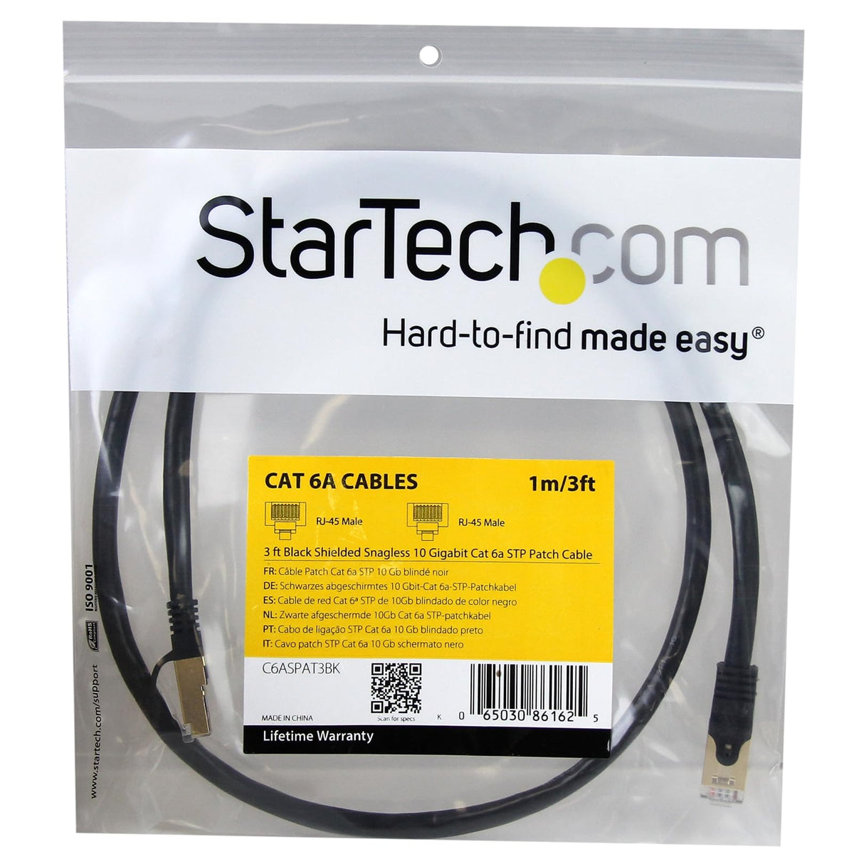 StarTech C6ASPAT3BK Cables