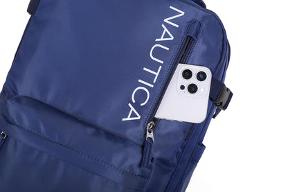 Nautica - Mochila de Viaje 10 kg, Mochila para Laptop 17", Unisex Cómoda y Resistente con Puerto de Carga, Sección Impermeable y para Zapatos, Antirrobo.