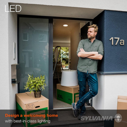 SYLVANIA - foco LED de inundación, equivalente a 65 W BR30, eficiente 8 W *, 10 años, regulable, acabado esmerilado, 650 lúmenes, blanco (40337), 2 unidades (paquete de 1)