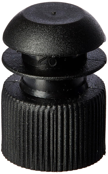 Globe Scientific 116152K Polyethylene Flange Plug Cap for Test Tubes, 16mm Size, Black (Pack of 1000)