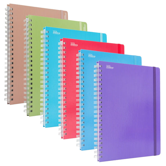 Printaform Libreta Profesional Arcoíris de Pasta Dura, 100 Hojas, Paquete de 6 piezas de Cuadro chico
