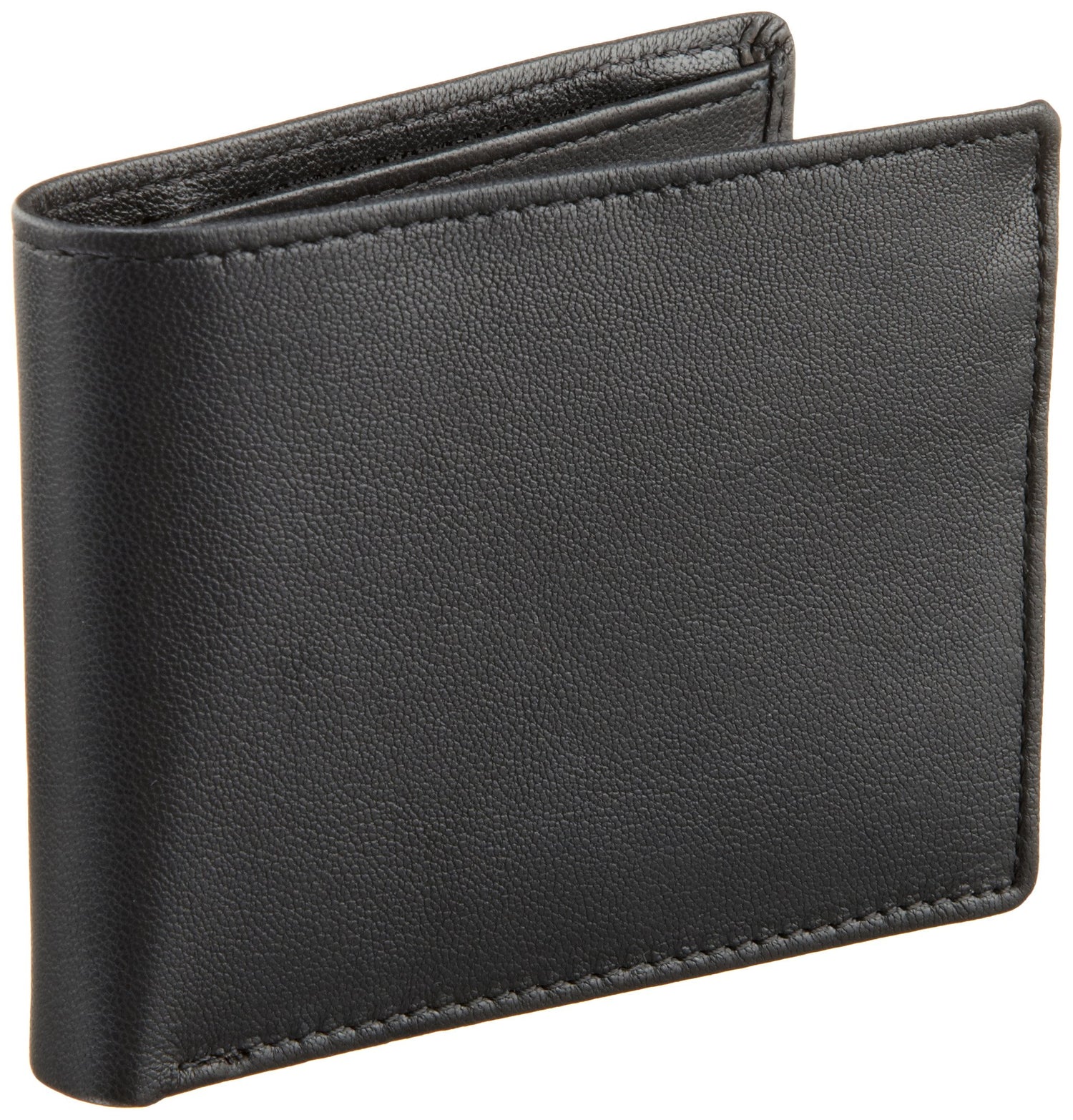 Perry Ellis portafolios Gramercy para hombre, 100% piel, con cierre flexible, color negro, talla única, Negro -, Talla única