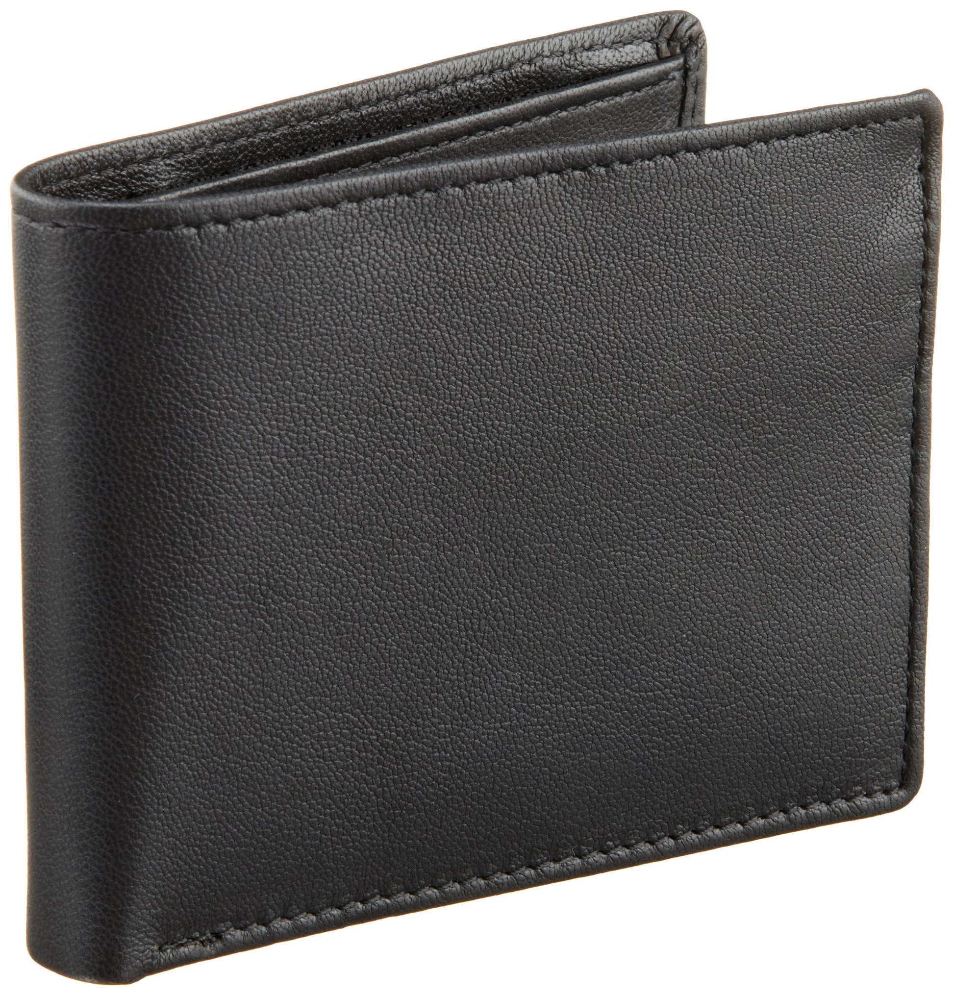 Perry Ellis portafolios Gramercy para hombre, 100% piel, con cierre flexible, color negro, talla única, Negro -, Talla única