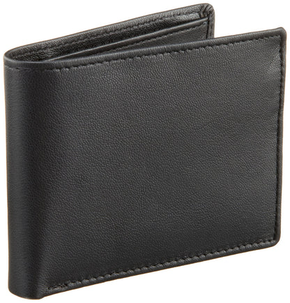 Perry Ellis portafolios Gramercy para hombre, 100% piel, con cierre flexible, color negro, talla única, Negro -, Talla única