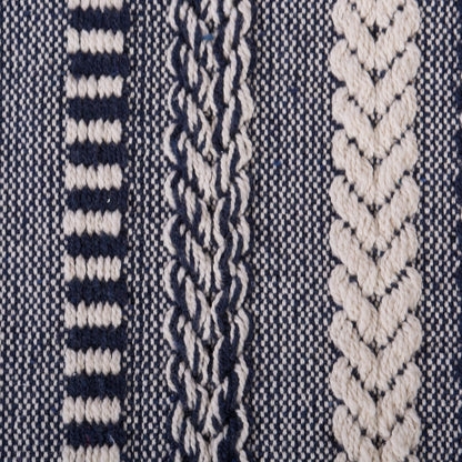 DII Manta Trenzada a Rayas, 50 x 60 Pulgadas, Azul Marino