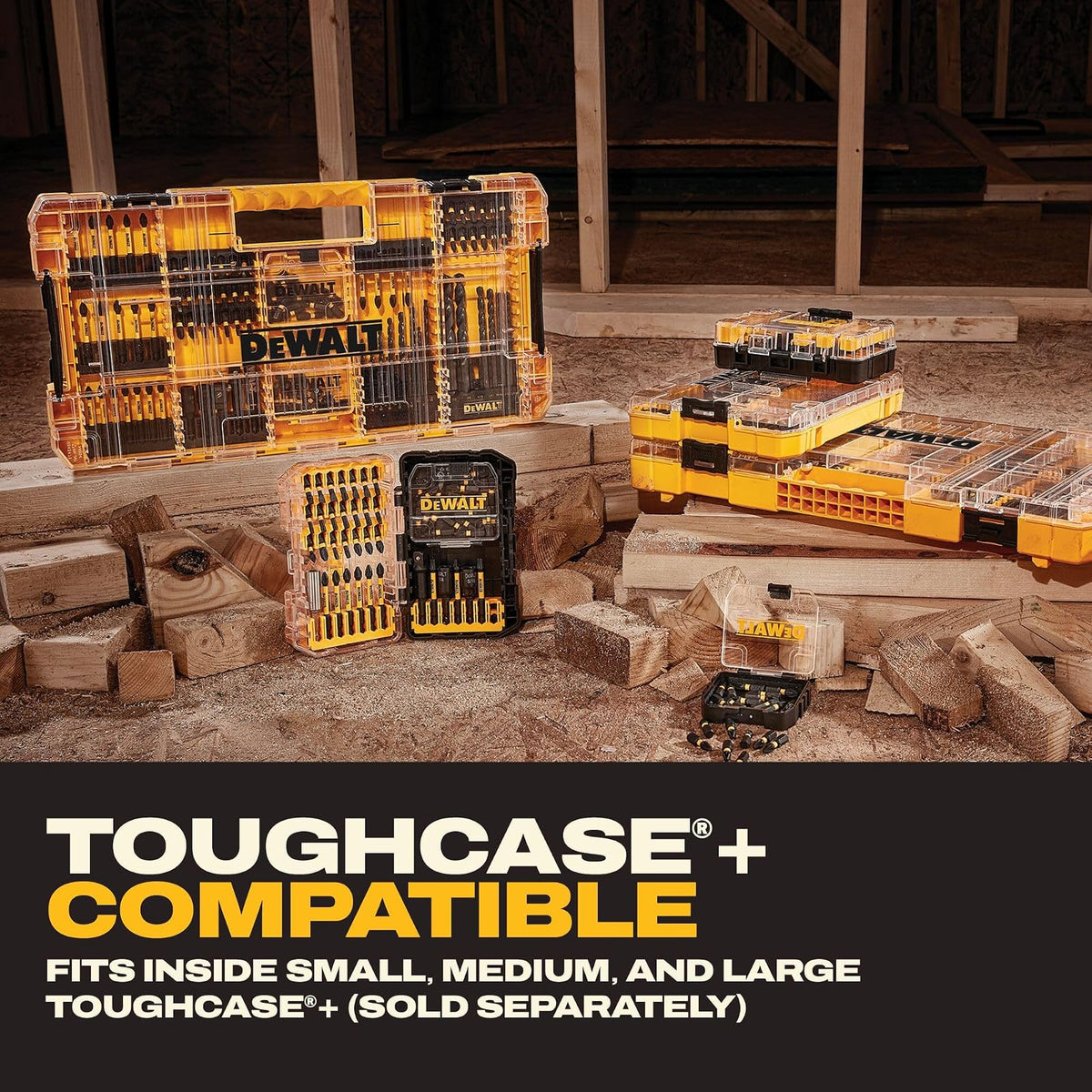 DEWALT DWAF2058CS 18 pieza(s) Juego de guía magnética compacta, color amarillo