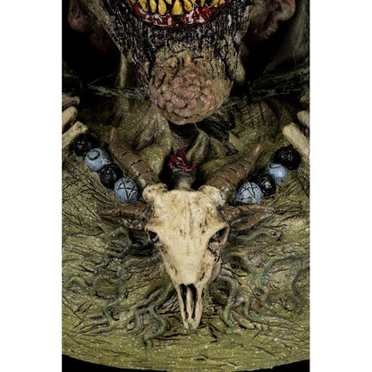 Ghoulish Productions Máscara De Látex Priestess of Hell, Accesorio Látex Cosplay Bruja Verde, Disfraz Aterrador para Halloween y Fiestas Temáticas, Cosplay Witch Guardiana, Diseño Artesanal Head Mask