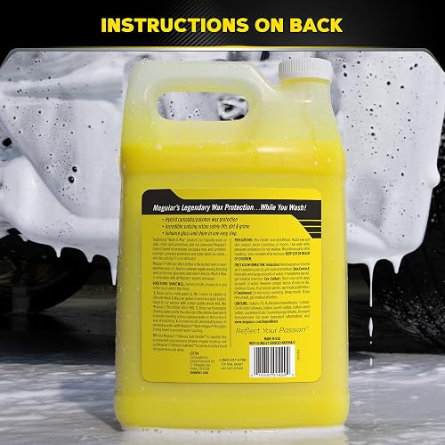 Meguiar's G17701 Ultimate Wash and Wax Lavado Autos Cera Limpia Protege pH Neutro 3.78L