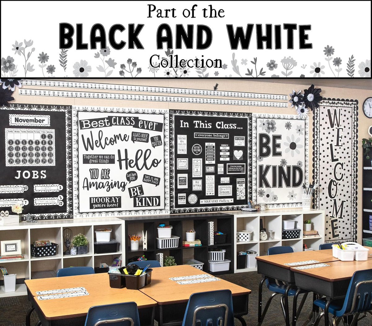 Teacher Created Resources Borde Enrollado Blanco Con Festoneado Negro