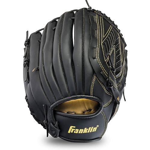 Franklin Sports Guantes de béisbol + softball – Field Master Adulto + Youth Baseball + Softball Guantes – Mano derecha + Guantes de mano izquierda – Infield + Outfield Mitts – Varios tamaños + colores