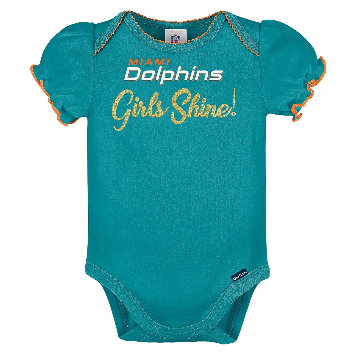 Gerber NFL baby-girls Nfl Team 3 Pack Short Sleeve Onesie Bodysuit