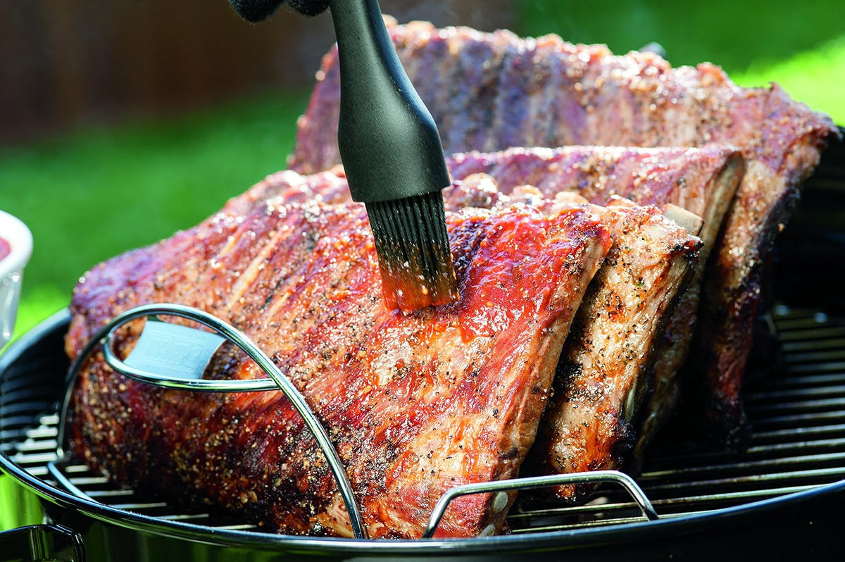 Weber Rejilla para Costillas 6605 Acero Cromado | Pequeño, 5 , amplia y resistente, fácil limpieza