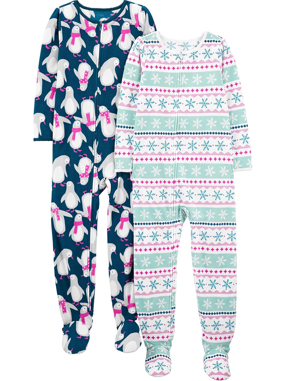 Simple Joys by Carter's Paquete de 2 Pijamas de Forro Polar Resistentes al Fuego Conjunto de Pijama para Niñas